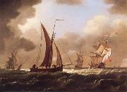 Francis Swaine Small craft at sea in a stiff breeze china oil painting reproduction